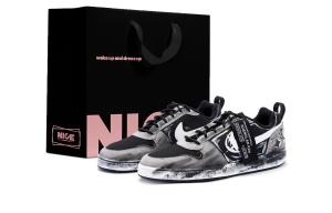 Nike Court Borough PRM Абразивостойкие низкие скейтборд-кроссовки мужские черно-серые