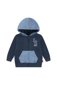 Детская хлопковая толстовка KNIT DENIM на молнии Levi'S, темно-синий