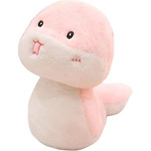 Милый и очаровательный плюшевый змейка, утешительная игрушка-компаньон, плюшевая кукла высотой 24см/38см MERCONSER, розовый