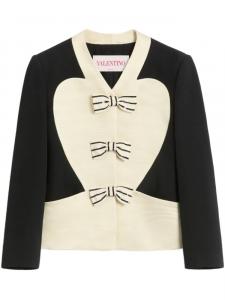 Valentino Garavani шуба с бантом, черный