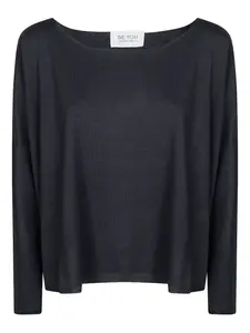 Свитер с вырезом-лодочкой Beyou, черный