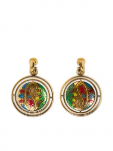 Серьги-подвески с узором пейсли ETRO, золотой