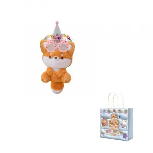 Большой хвостатый милый лис, мультяшная креативная успокаивающая плюшевая кукла, высота 23 см Love of wormwood