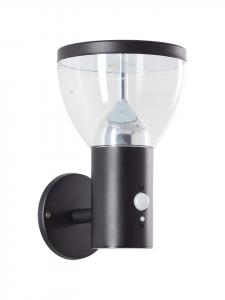 Brilliant Уличный светодиодный настенный светильник на солнечных батареях, 25 см, 430 лм, 3000 К, нержавеющая сталь, черный