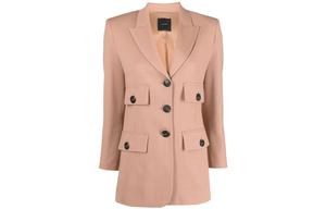 Пиджак с острыми лацканами из шерстяной смеси PINKO, розовый