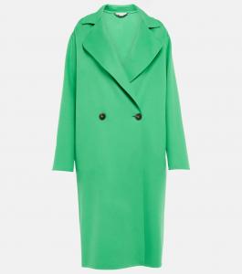 Двубортное шерстяное пальто Stella McCartney, Bright Green