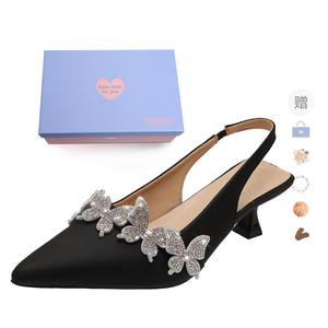 Xingdiman Тонкие каблуки на шпильке для женщин черные [в коробке] (с подарком), цвет Black[Box Included](Gift Included)