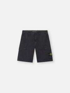 Бермуды облегающего кроя с карманами на молнии Stone Island L100L12 STRETCH ORGANIC BROKEN TWILL COTTON 'OLD' EFFECT, синий