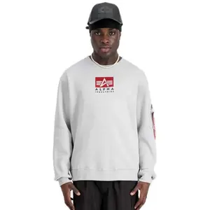 Толстовка Alpha Industries Satin Logo, серый