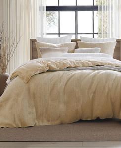 Комплект постельного белья из 3 предметов из чистого ребристого трикотажа, размер King DKNY, цвет oatmeal