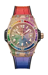 Часы Hublot Big Bang one click king gold rainbow 33 мм