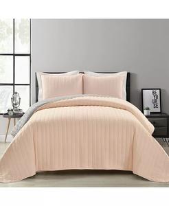 Всесезонный комплект одеял с мягкой полоской Lush Décor, розовый