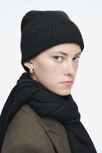 Шапка из чистого кашемира COS, черный