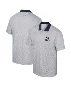 Мужская белая, темно-синяя рубашка поло с принтом Arizona Wildcats в полоску Colosseum