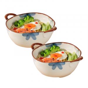 Японские парные серьги Soup Bowl KAWASIMAYA, 【Pack Of Two】7.5 Inch Deep Amphora Soup Bowl 1400Ml