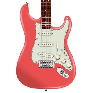 Электрогитара Fender Limited Edition American Vintage II 61 Stratocaster - гриф из розового дерева - Fiesta Red / Pink
