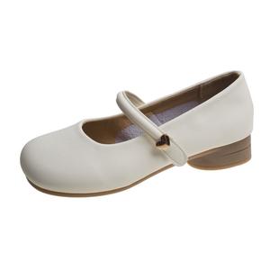 Женские туфли Mary Jane на массивном каблуке PARK DANCE, экрю