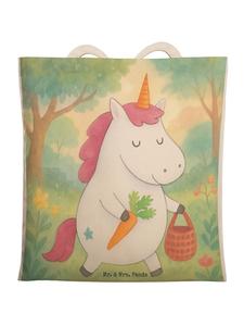 Mr. & Mrs. Panda Веганская сумка с изображением единорога, без надписи, белого цвета