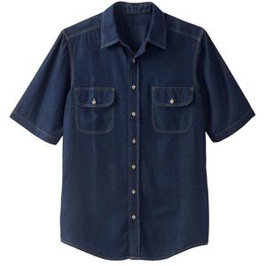 Мужская рубашка из денима и твила с короткими рукавами Boulder Creek Kingsize Big & Tall, цвет Indigo Denim