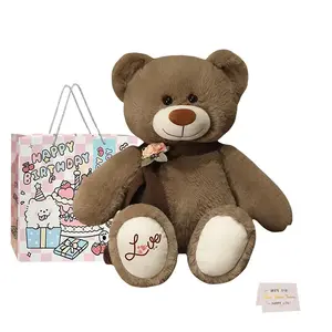 Плюшевая кукла мишка 50 см высота Whoops, темно-серый