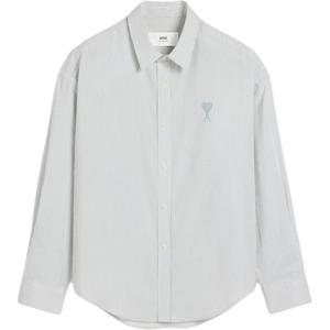 Ami Paris полоска логотип детализированный бокси футболка AMIPARIS, белый