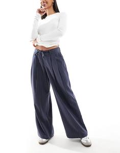 Мешковатые брюки бежевого цвета с низкой посадкой Hollister