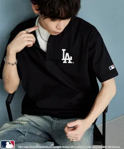 Футболка-поло с принтом логотипа MLB ограниченной серии, свободного кроя Publux, цвет Black