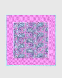 Розовый шелковый шарф в сочетании с принтом Olimpo, розовый