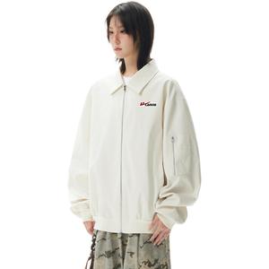 Пуховик Unisex Lapel Moderate Puffer Jacket WARRIOR, бежевый (diy badge)