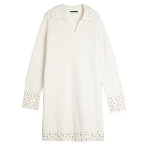 ELLE Платье с длинным рукавом Women's Ecru