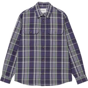Carhartt WIP Длинный рукав Хобарт Рубашка Мужская Фиолетовая