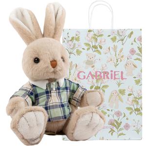 Пара кукол в стиле преппи маленький кролик клетчатая одежда плюшевая кукла высота 22см/43см GABRIEL