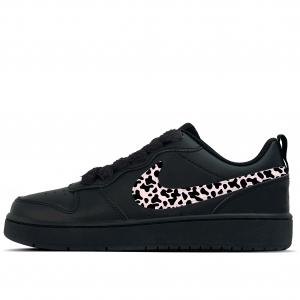 Nike Детские скейтбордистские кроссовки Court Borough Dark Spot с противоскользящим покрытием, черные, для подростков