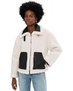 Женская куртка Levi's Reversible Sherpa Faux Leather Shorty, Black/Cream