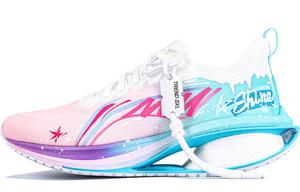 LINING WuShi 5S 3.0 мужские кроссовки для бега и повседневной носки с амортизацией, устойчивостью к истиранию и дышащие низкие pink blue