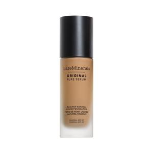 Тональный крем для лица original pure serum radiant natural liquid mineral spf 20 Bareminerals, medium warm 3.5, объем 30 мл