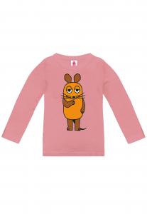 LOGOSHIRT Лонгслив 'Die Sendung mit der Maus - Die Maus' в светло-розовом