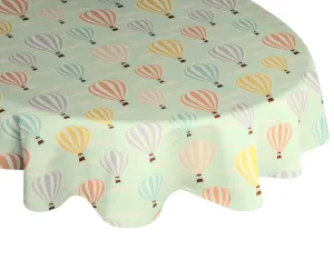 Скатерть Адам "Воздушные шары", (1 шт.), GOTS органическая, сертифицирована CERES 0242, для детей Adam 220х145 см, зеленый