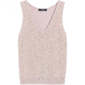 Weekend Max Mara топ без рукавов с пайетками WEEKEND MaxMara, розовый