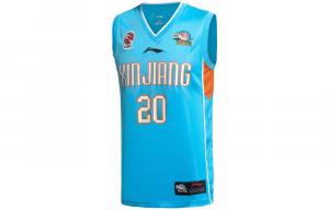 Мужская баскетбольная майка, Синьцзян, синяя, средней ширины спинки, с вырезом-борцовкой Li-Ning, xinjiang blue