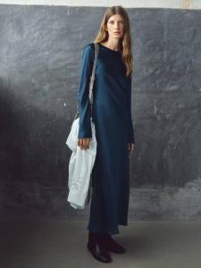 Платье макси Tayler из сатина Mango, Navy