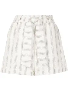 Полосатые шорты с завязками Amir Slama, белый