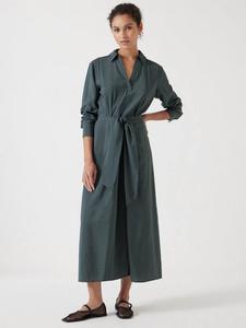 Миди-платье maya с завязками спереди HUSH, цвет Smoked Green