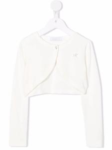 Укороченный кардиган Monnalisa, белый