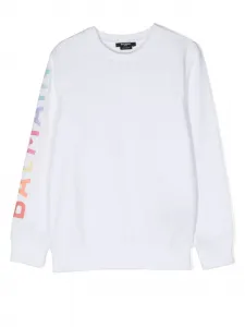 Толстовка с логотипом Balmain Kids, белый