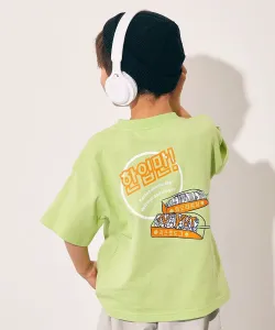 Футболка с коротким рукавом и крупным силуэтным принтом Devil Lab Asia Shokudo из 100% хлопка Devirock, цвет 004-Korea-L Yellow Green