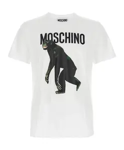 Футболка с вышитым логотипом Moschino, белый