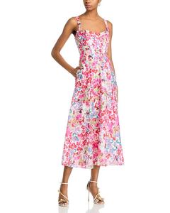 Лилах Корсет Миди Платье Bardot, мультиколор