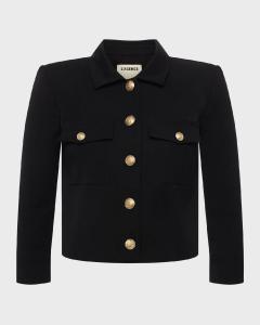 Укороченная приталенная куртка Kumi L'Agence, черный
