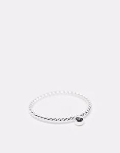 Кольцо с шариком на витой полоске из стерлингового серебра Kingsley Ryan